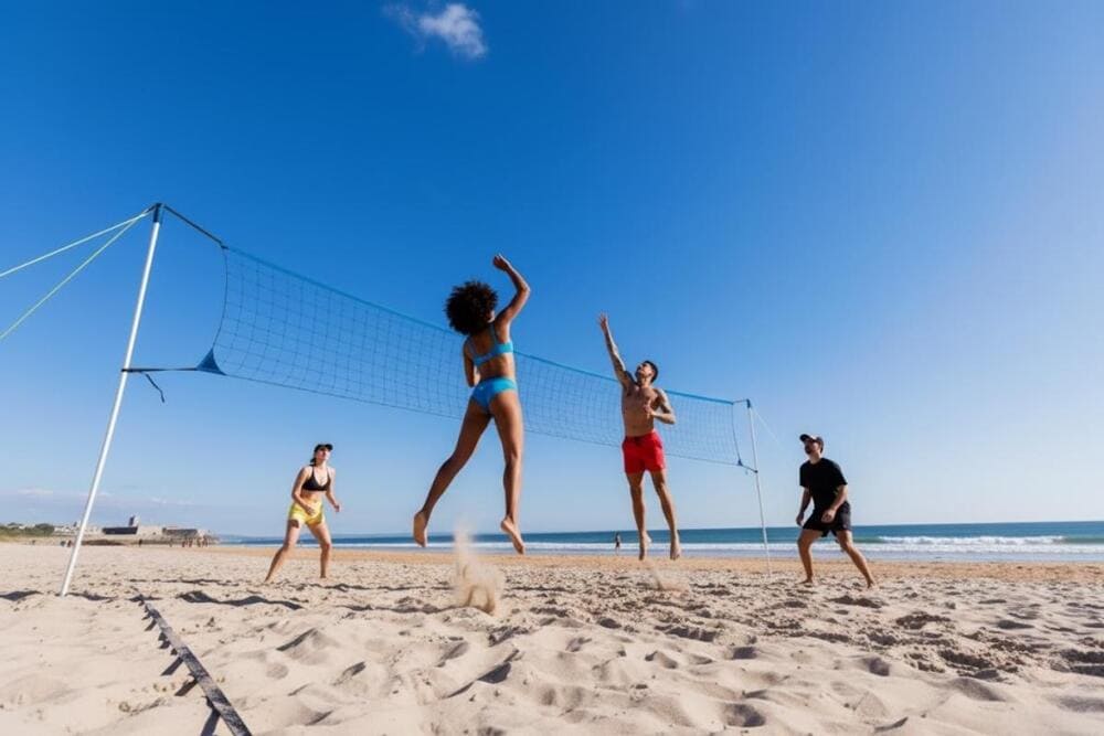 Thỏa sức chơi c&aacute;c tr&ograve; chơi tr&ecirc;n biển c&ugrave;ng bạn b&egrave; tại b&atilde;i biển Cửa Đại.